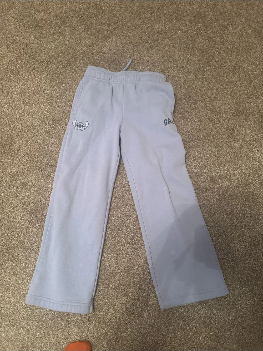 GAP Disney Stitch Kids Light Blue Fleece Sweatpants